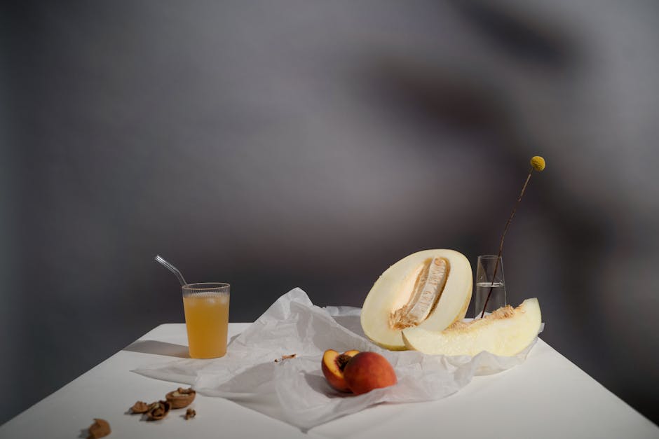 Fresh orange juice being poured